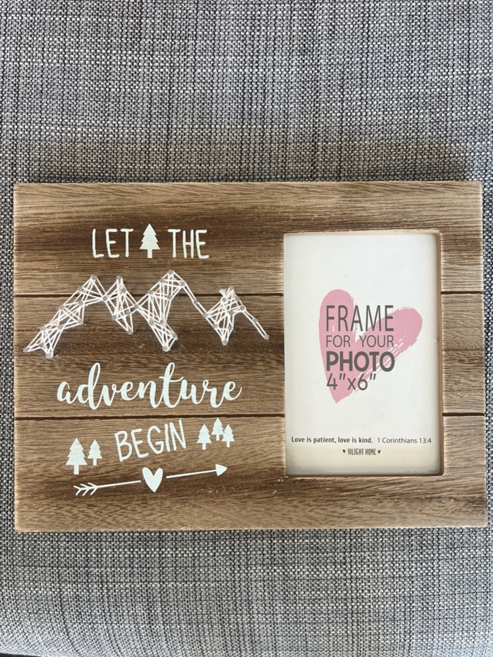 Let The Adventure Begin Rustic Mountains Trees Nature Travel Frame 4x6 Photo